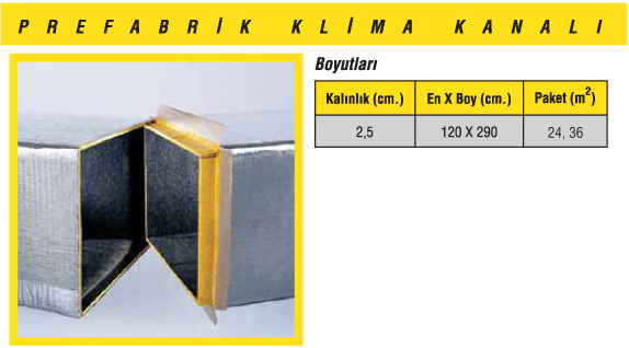 Prefabrik Klima Kanalı